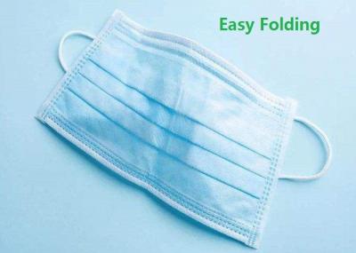 Blue Earloop Non Woven Surgical Mask Prevent Air Pollution N99 Material