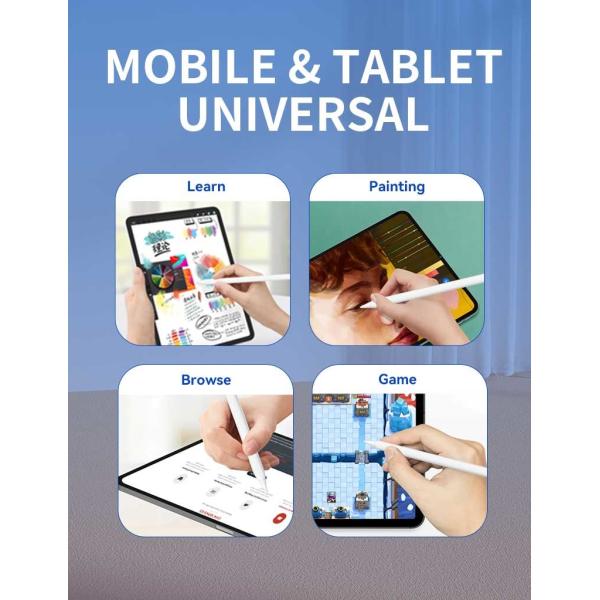 180mAh Active Touch Screen Pen 1 час быстрая зарядка Окрашенный корпус алюминиевой ручки