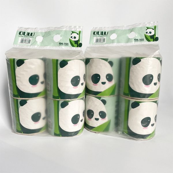 Portable RV Toilet Paper Roll Strong Oil Absorption Recycled Soft Toilet Paper with Plain Embossing