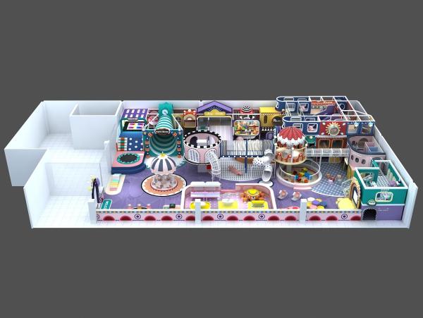 Château drôle de 25m2 pour les enfants équipement de terrain de jeux intérieur centre de jeux