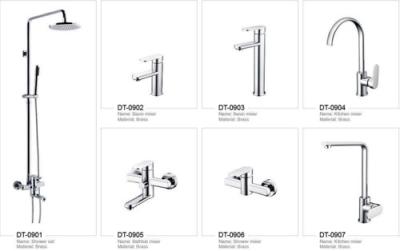 Brushed Bathroom Vessel Faucet Deck Mounted Bathroom Water Tap