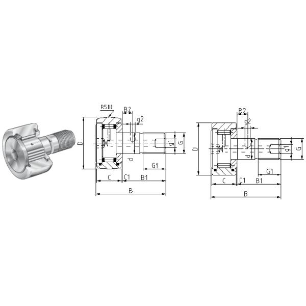 Premium Quality CF20VUU Stainless Steel Guide Roller Bearing CF20UU AB  20*45*25mm