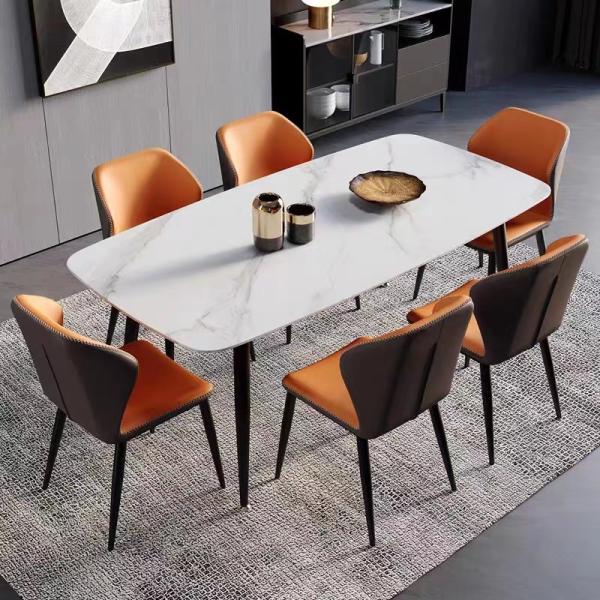 Metaluxe Sturdy Metal Base Dining Chairs Modern Elegant Design
