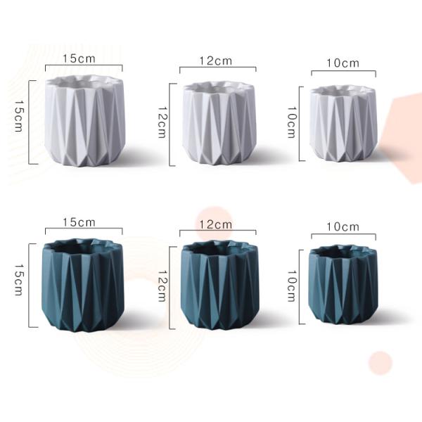 SGS 12x12cm Origami Cute Round Ceramic Plant Containers