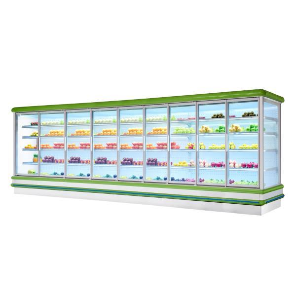5 Shelf Multideck Open Chiller Vegetable Fruit Glass Door Merchandise Showcase