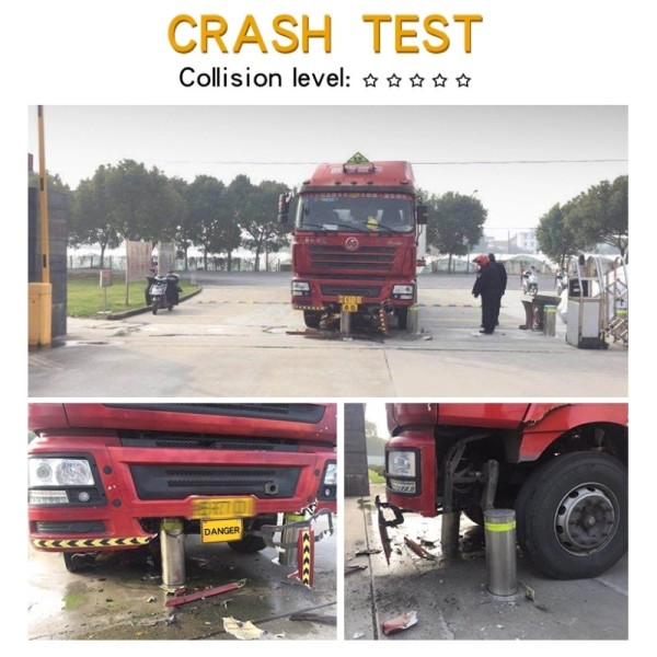 SS304 Automatic Rising Bollard with 100T Loading Capacity and 3s-6s Adjustable Speed