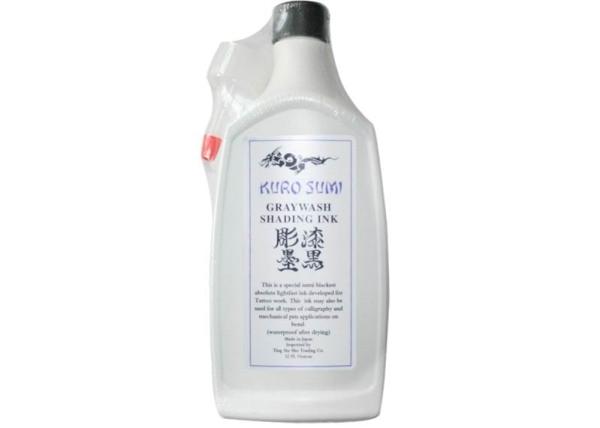 12oz Kuro Sumi Graywash Shading Eternal Tattoo Ink (Made In Japan) For Tattoo Body