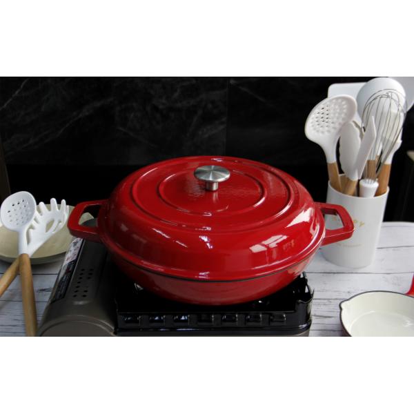 Enameled Reliable Cast Iron Casserole Cast Iron Soup Pot 29/31cm