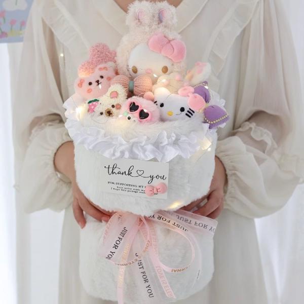 Variety Dolls Plush Flower Bouquet Hello Kitty Valentine's Day/ Year/Birthday Gift for Kids