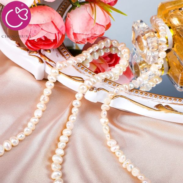 11-12mm Natural White Real Loose Freshwater Baroque Coin Pearl Beads Strand
