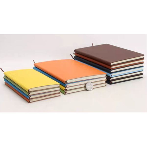 Macaron Colored A5 PU Leather Journal Notebook For Business Office Planning