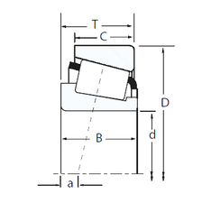 подшипник сплющенного ролика 4T-32020 32020 100x150x32 MM 32020X