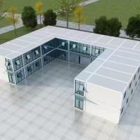 Des maisons de conteneurs simples à plusieurs étages dans le couloir intérieur, adaptées à tout environnement