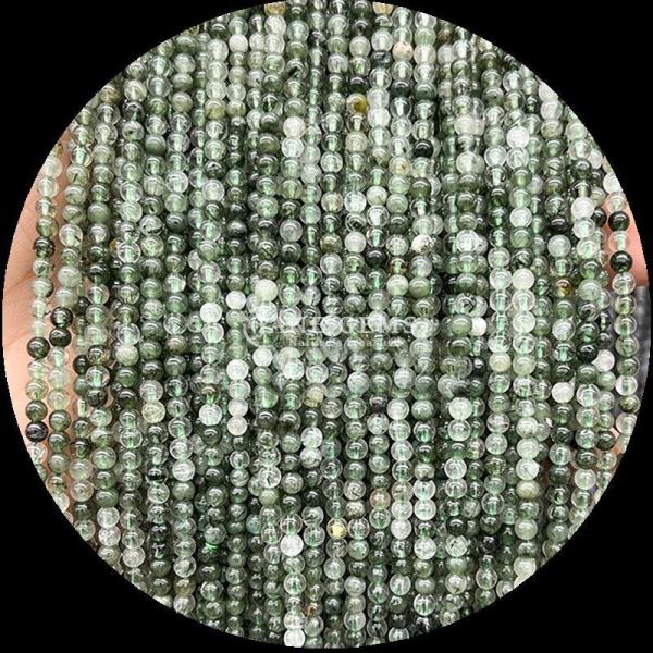 Technique Polished Gemstone Round Shape Garden Quartz Loose Bead Strands for Exquisite Jewelry Designs