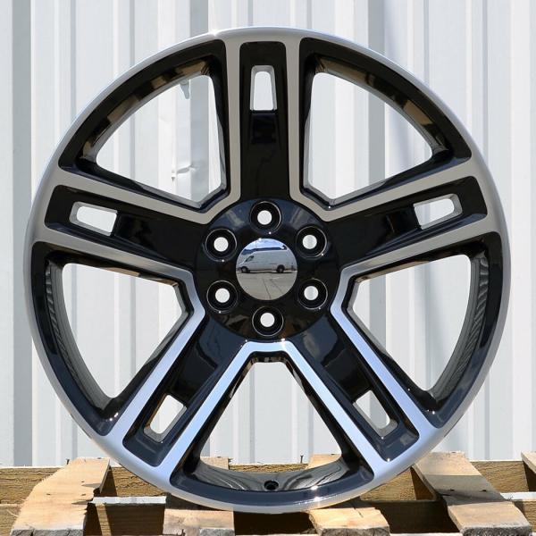 26x10 GMC Yukon Replica Wheels Gloss Black Machined Face Rims Fit Tahoe LTZ Silverado