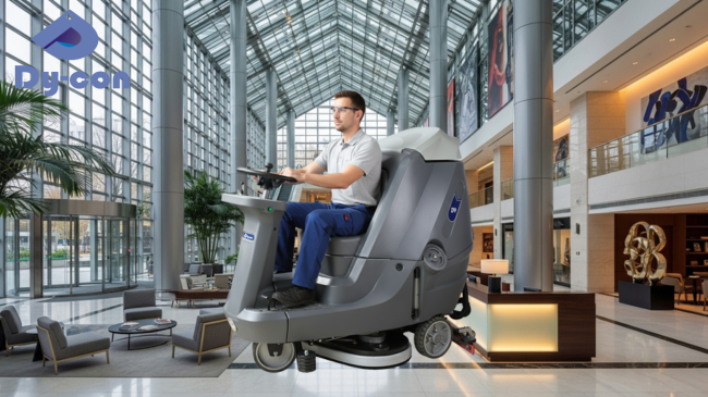 Powerful Ride-On Scrubber For Office Lobbies | Streak-Free Floors