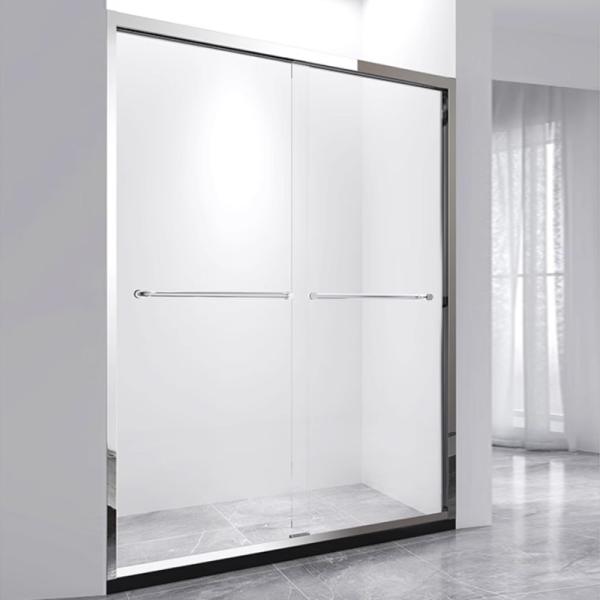 Roue cachée profil en acier inoxydable salle de douche douche cadre de porte coulissante