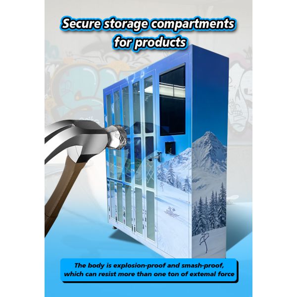 Ski Resorts Smart Snowboard Rental Locker Vending Machine With Rental System