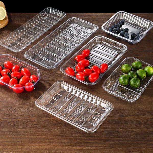 Supermarket PET Freezer Food Tray Customized Lightweight For Meat Packaging