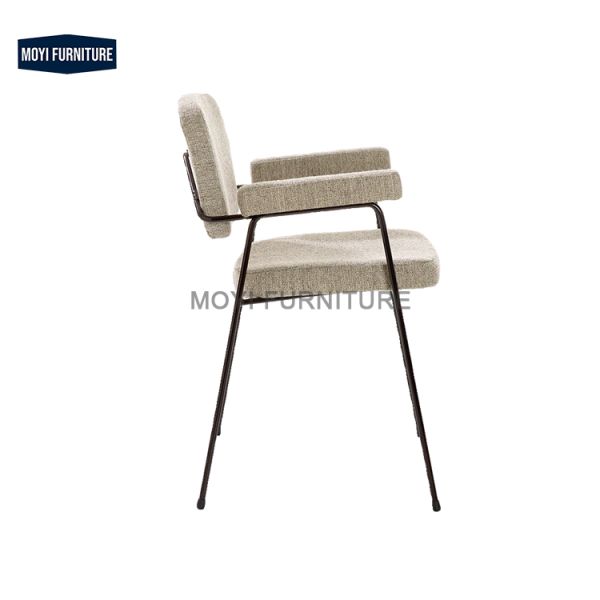 Minimalist Nordic Leisure Metal Legs Restaurant Chairs Upholstered Velvet Dining Chair