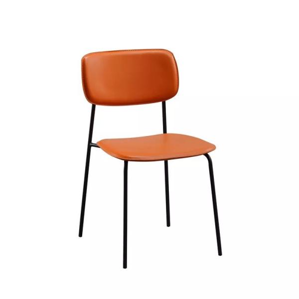 PU Italian Style Dining Chairs With Stainless Steel Legs 150kg Bearing Capacity