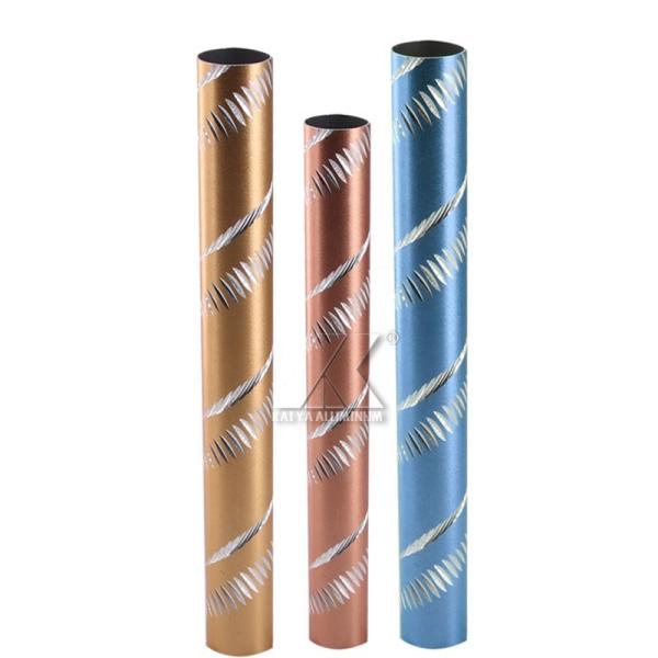 Decorative curtain rods 6063-T5 customer customization  aluminum curtain rod curtain pipe