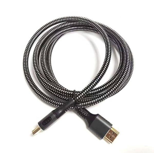 Alta Velocidade 4K 8K UHD Braided Nylon HDMI 2.1 Cable