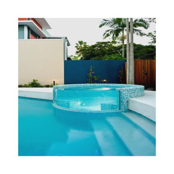 High Light Transmission Villa Pool Modern Design Outdoor Swimming Pool Diaphaneity 93%