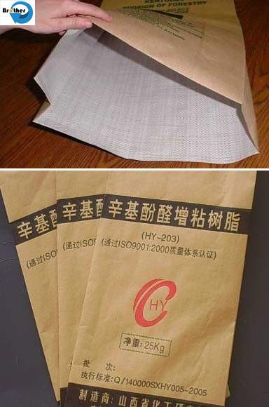 Industrial Chemicals Use Gelatin Packing 50kg 25kg Plastic Coated Paper Kraft Laminated Bag