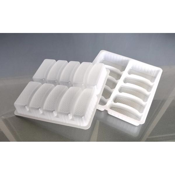185 X 175 X 28MM Disposable Plastic Food Trays PP White Divided Food Tray