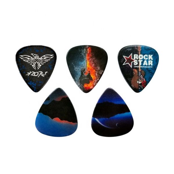 Custom Guitar Picks Metal Sublimation Musical Instrument Picks Guzheng Picks DIY Gift