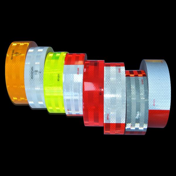White Red Yellow High Visibility Reflective Tape Self Adhesive for Vehicles