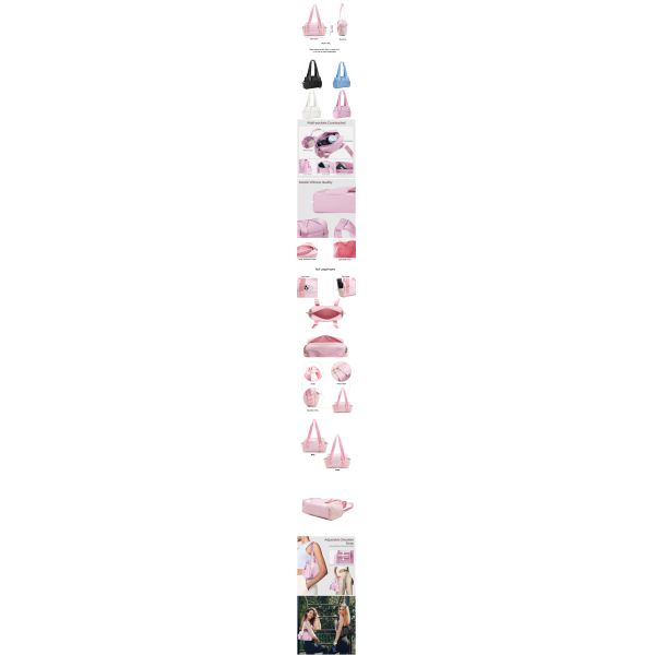 New Women's Shoulder Tote Bag Multi-Functional Travel & Fitness Bag for Personal Items Nylon Storage Bag with Wet/Dry Separation