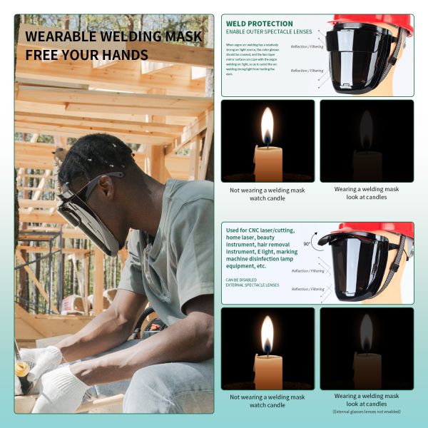 New Sale Auto Darkening Variable Shade Solar Weld Face Visor Helmets Hood  Argon Arc Welder Welding Shield Hood