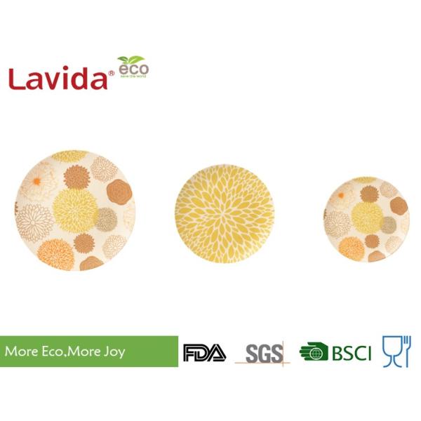 Popular Latest Design Bamboo Fiber Dinnerware Heat Resistance For BBQ Camping