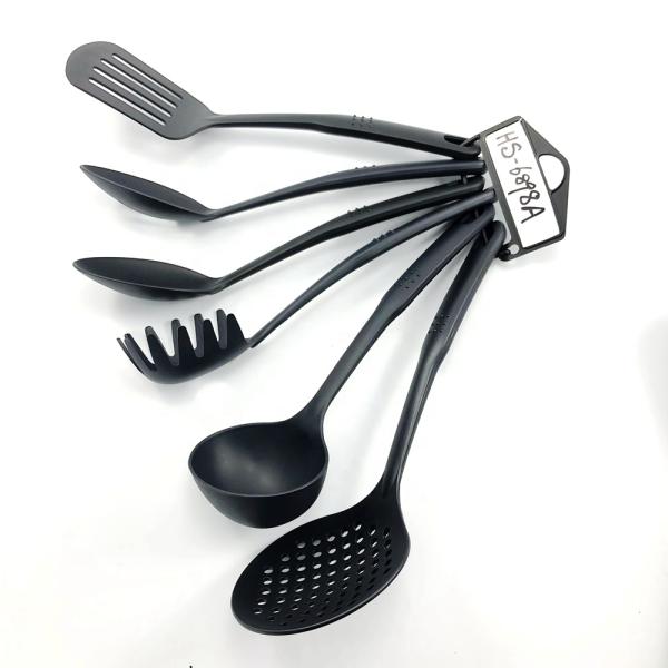 6pcs Nylon Kitchen Tools Set for Salad Spoon Production and Green Kitchen Table Tools