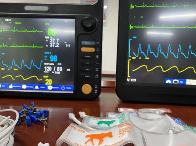 12.1 Máquina portátil de sinais vitais multilíngue para veterinários veterinários doentes