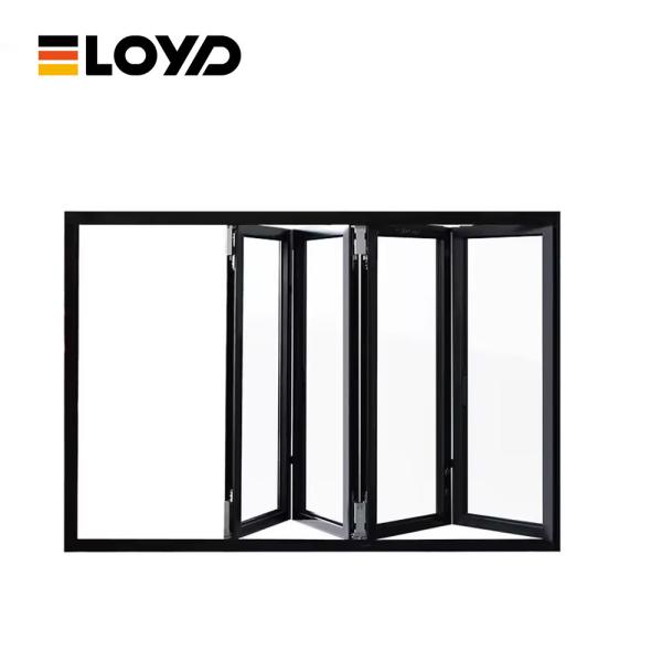 Slimline Aluminium Frame Glass Folding Patio Doors Outdoor Accordion Doors Insulated