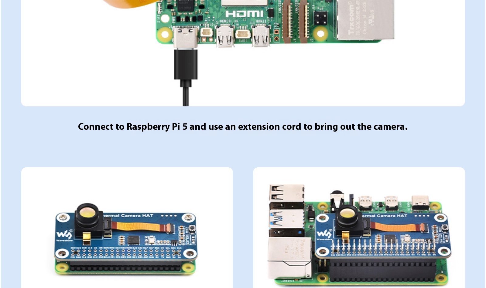 Weixue Non-Contact Far Infrared Thermal Image Sensor Module Thermal Imager for Raspberry Pi/USB Drones Racing Drone Accessories