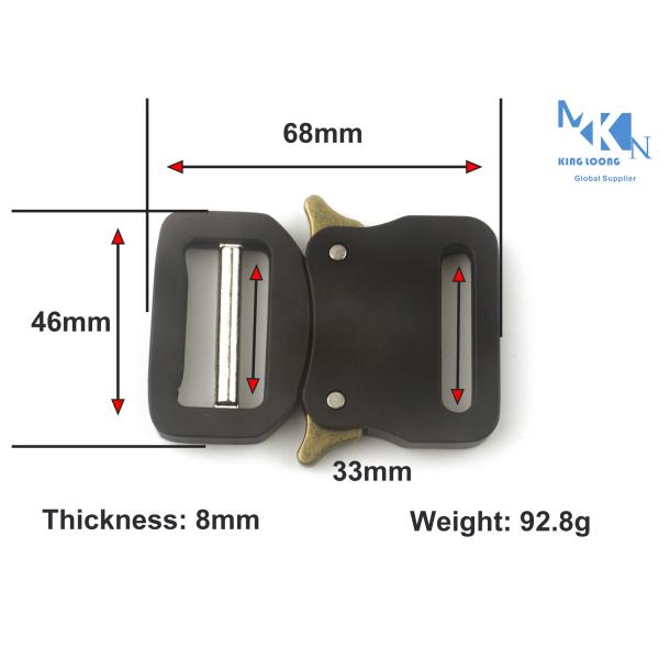 Strong Bearing Black Color 1.3 Inch Metal Belt Buckle Anti Corrosion