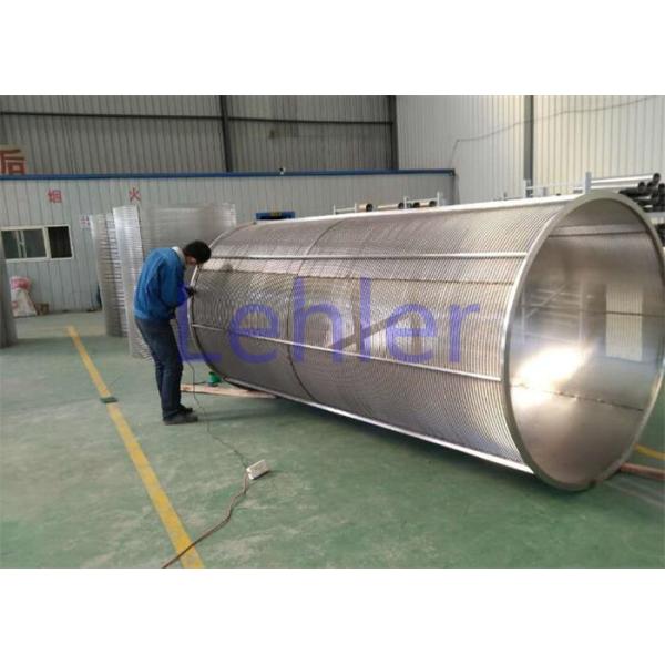 Rotary Drum Wedge Wire Screens Inside To Outside Type Perfect Roundness