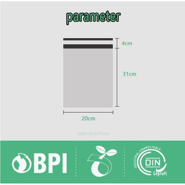 Biodegradable Mailing Bag Compost Courier Bag PLA+PBAT Vegetable Starch Postal Packaging Bag Clothing Express Bag Logo