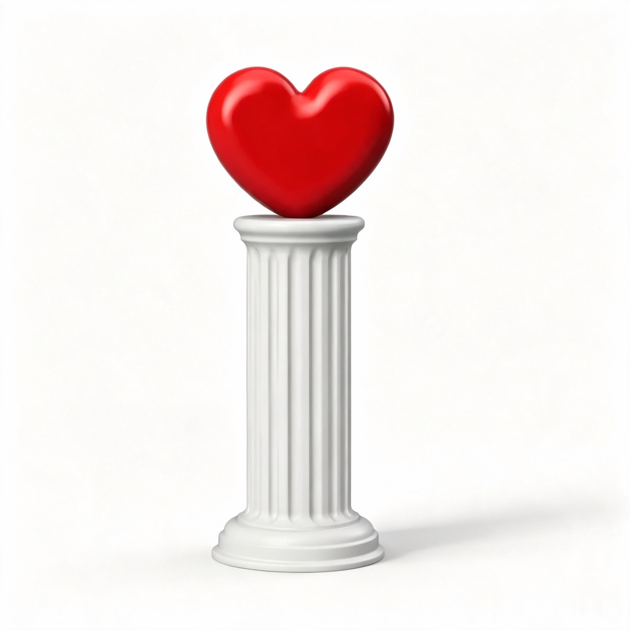 Desktop Decor Custom 3D Printing Sculpture Roman Column Heart