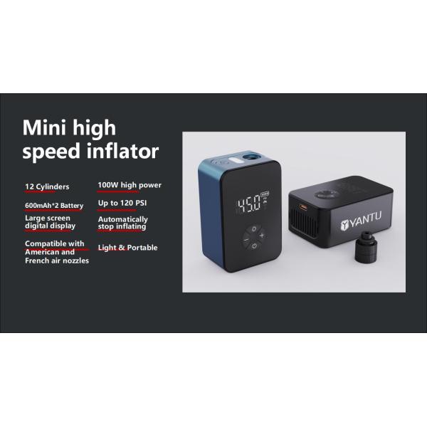 Valve Adapter YANTU K2 120psi Cordless Tire Inflator Digital Mini Electric Air Pump