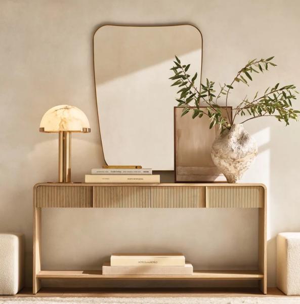 Stainless Steel And Sintered Stone Modern Console Table 2000mm for Bedroom
