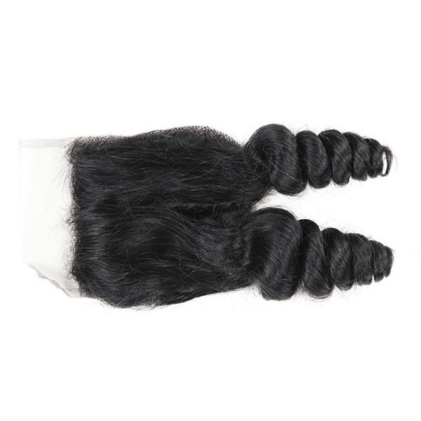 Неподдельные человеческие волосы парика закрытия шнурка нежности 4 кс 4 без Чемякал обрабатывали