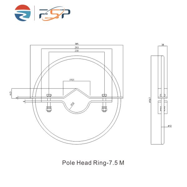 Наружное железное кольцо для установки электрического столба, используемое в строительстве FTTH