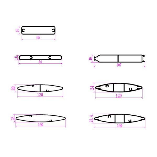 6061 T6 Louvre Anodized Standard Aluminum Extrusions