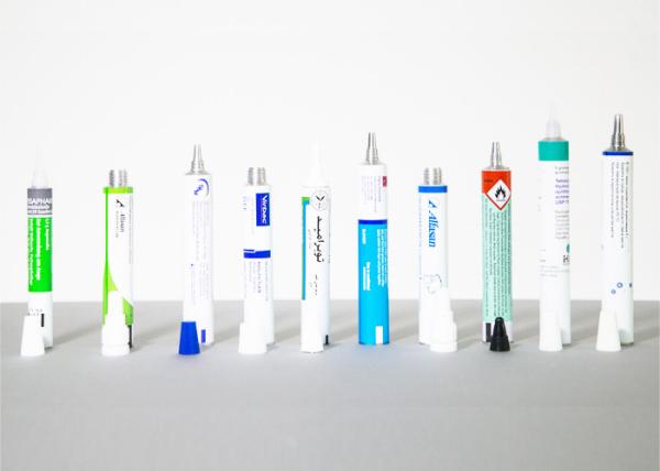 Small Dosage Eye Ointment Tube , Empty Squeeze Tubes With Long Nozzle