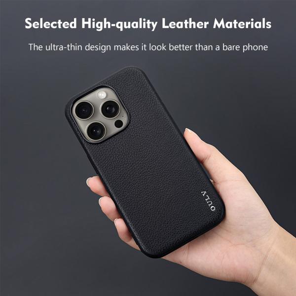 Custom Magsafe Leather Cover OEM / ODM Leather Cell Phone Cover For IPhone 16 15 14 Pro Max